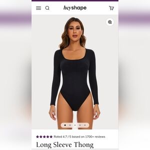 Heyshape long sleeved bodysuit size sm